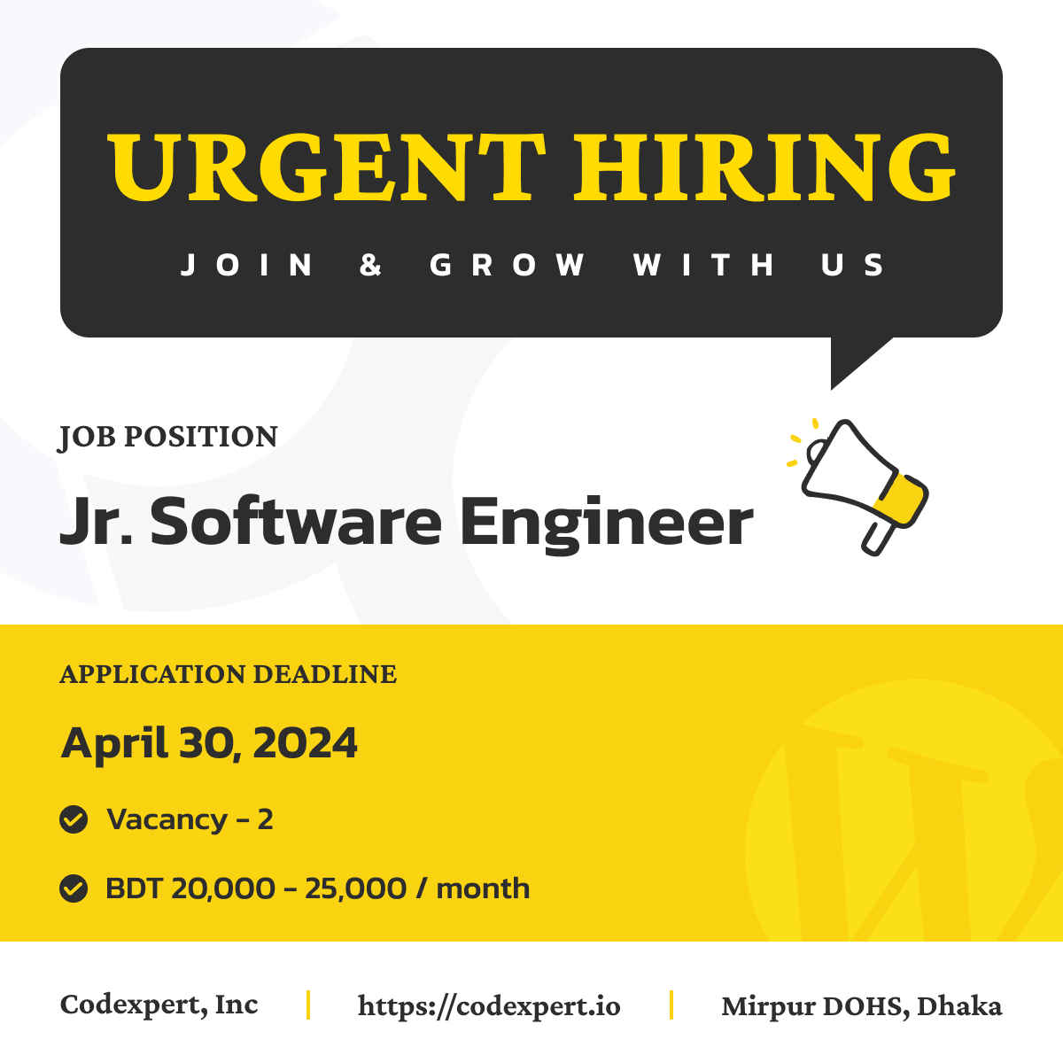 Jr Software Engineer Wordpress Codexpert Hr